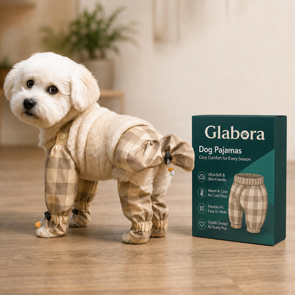 GLABORA SKIN RECOVERY, ITCHING, AND HOT SPOT KIT FOR DOGS 5-IN-1 | Paw Cleaner, Waterproof Suit, Hair Remover, Comb Set, and Inflatable Recovery Collar