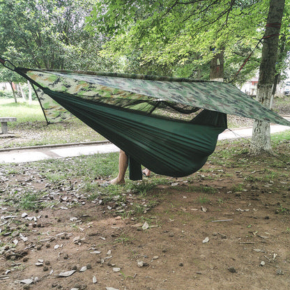 Double Camping Hammock | Waterproof Nylon with Canopy for Outdoor Comfort