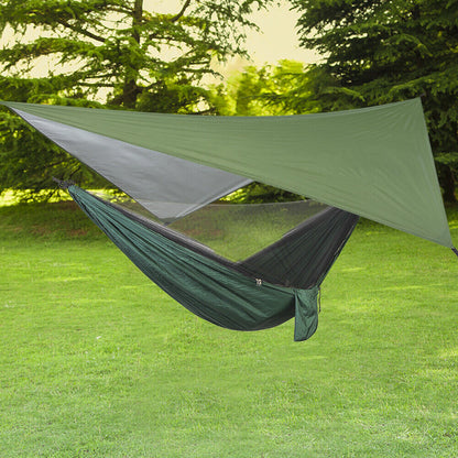 Double Camping Hammock | Waterproof Nylon with Canopy for Outdoor Comfort