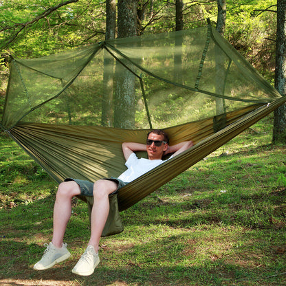 Double Camping Hammock | Waterproof Nylon with Canopy for Outdoor Comfort