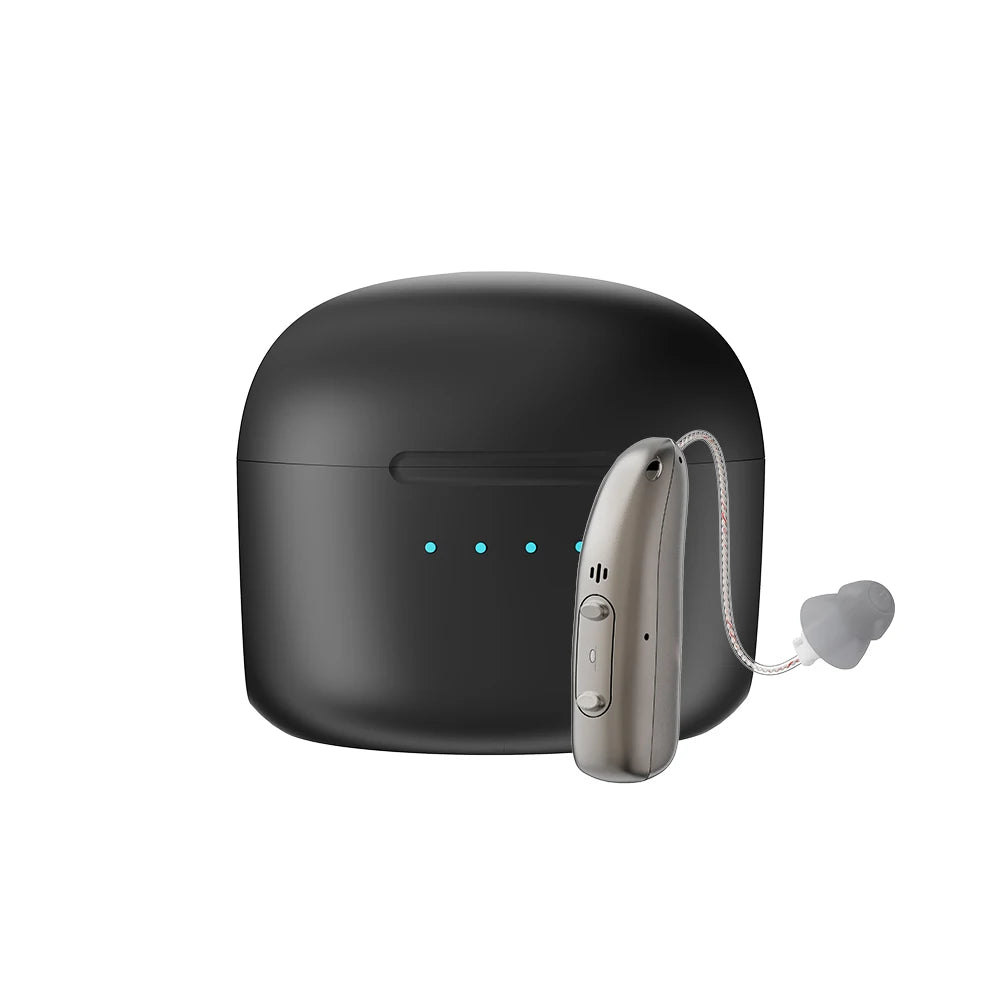 Amplificatore Acustico Digitale Ricaricabile BTE con Volume Regolabile | Mini Dispositivo Portatile per Migliorare l'Udito degli Anziani 7
