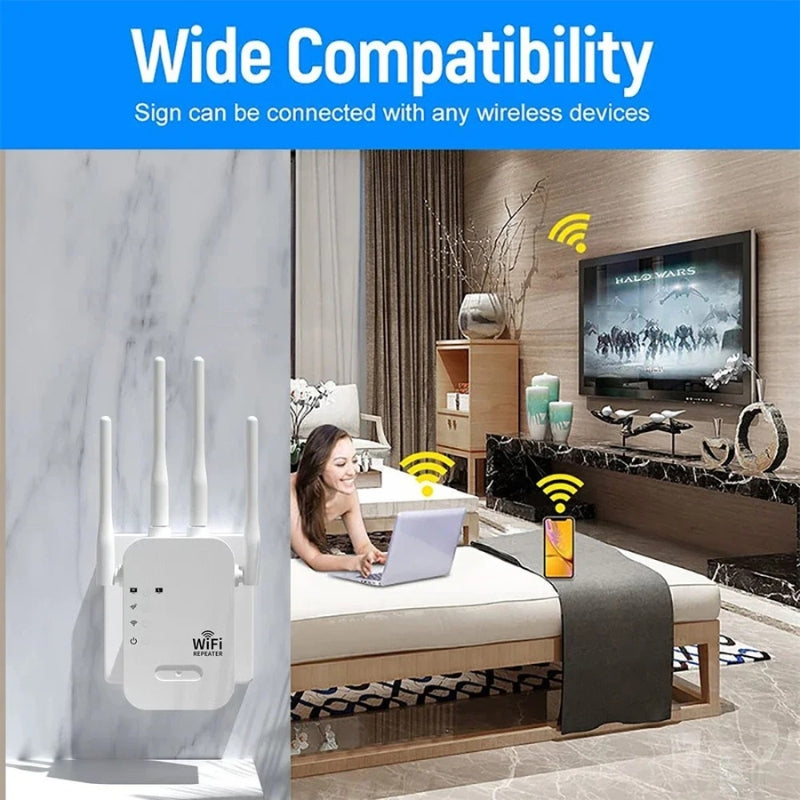 Amplificatore Segnale WiFi Esterno | Ripetitore Dual-Band Fino a 1200 Mbps | Estendi la Connessione per Giardino e Ufficio 2