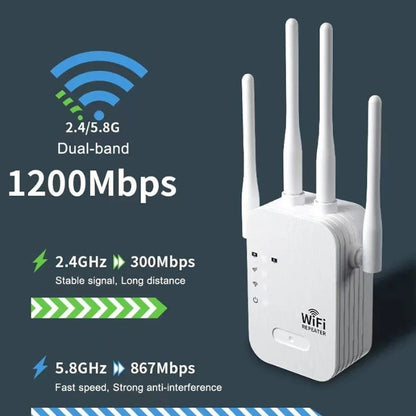 Amplificatore Segnale WiFi Esterno | Ripetitore Dual-Band Fino a 1200 Mbps | Estendi la Connessione per Giardino e Ufficio 4