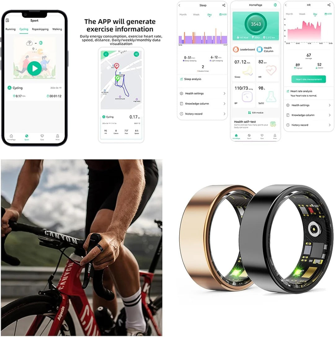 Anello Smart | Tracker Intelligente per Fitness con Monitoraggio del Sonno | Design Elegante per Benessere Quotidiano 7
