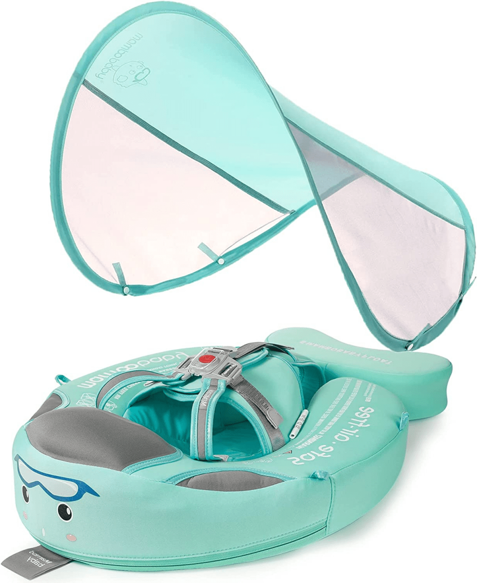 Children's Swimming Ring with Canopy and UV Protection | Animal Design for Safety and Fun