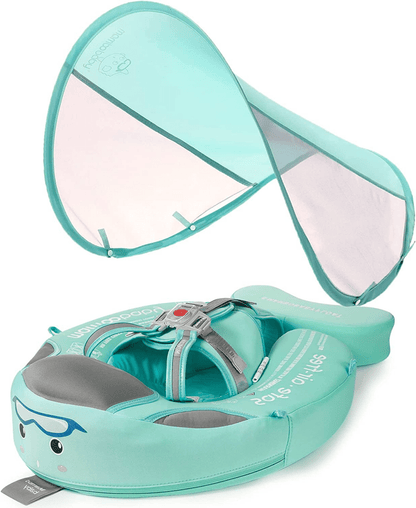 Children's Swimming Ring with Canopy and UV Protection | Animal Design for Safety and Fun