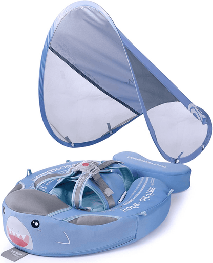 Children's Swimming Ring with Canopy and UV Protection | Animal Design for Safety and Fun