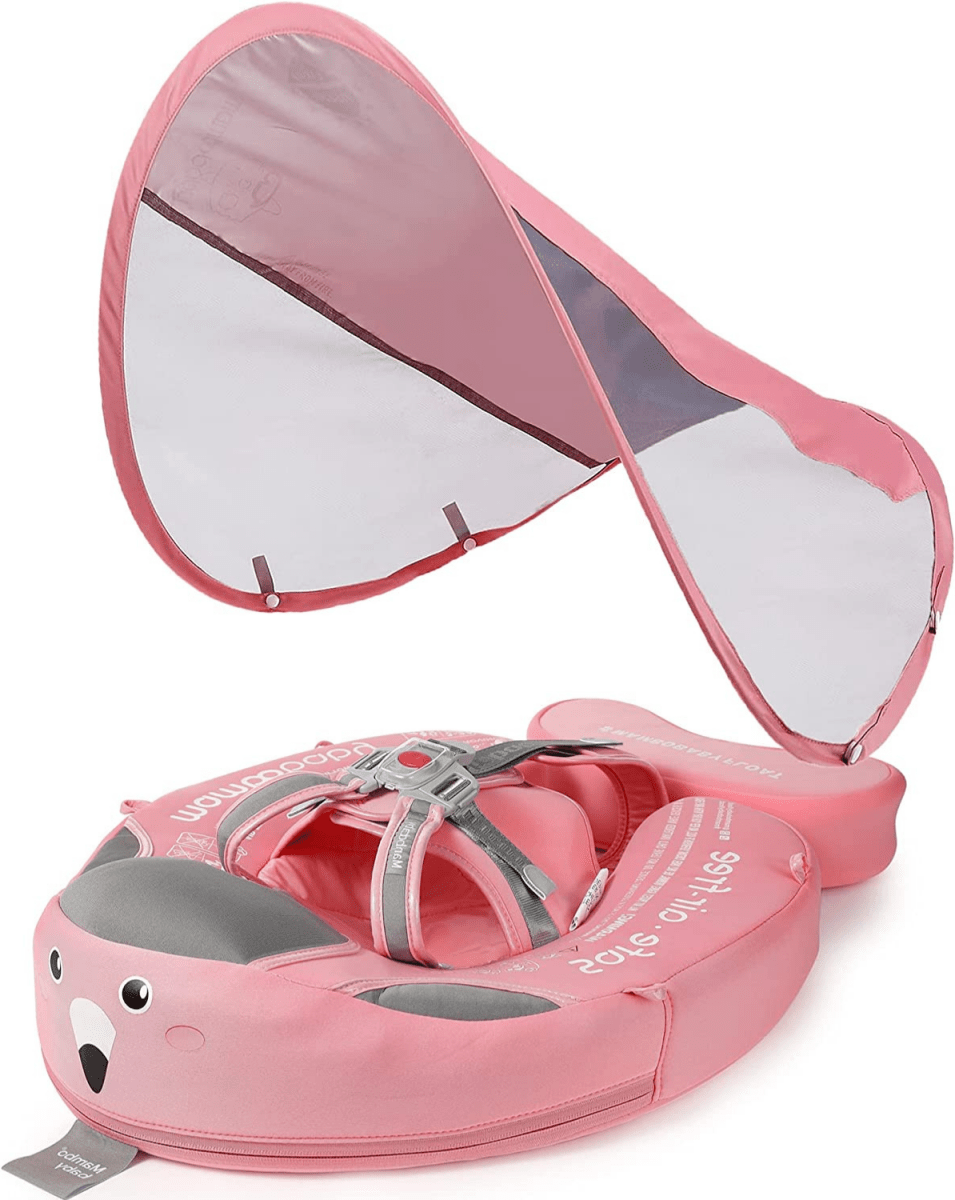 Children's Swimming Ring with Canopy and UV Protection | Animal Design for Safety and Fun