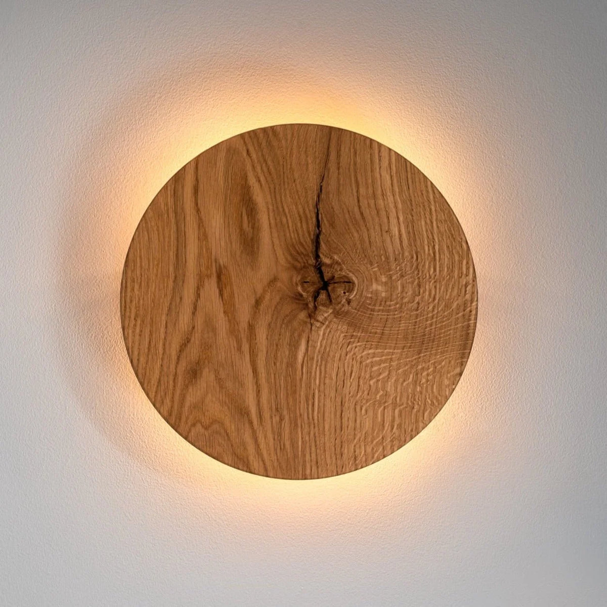 Applique Da Parete LED Rotonda con Effetto Legno - Illumina il Tuo Spazio con Atmosfera Calda 2