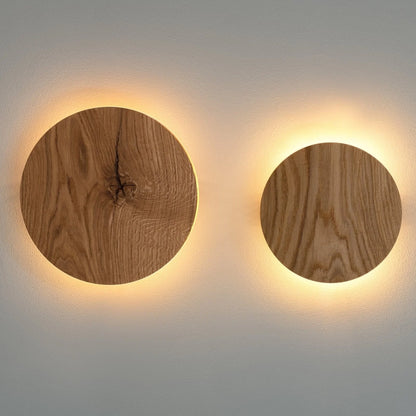 Applique Da Parete LED Rotonda con Effetto Legno - Illumina il Tuo Spazio con Atmosfera Calda 3