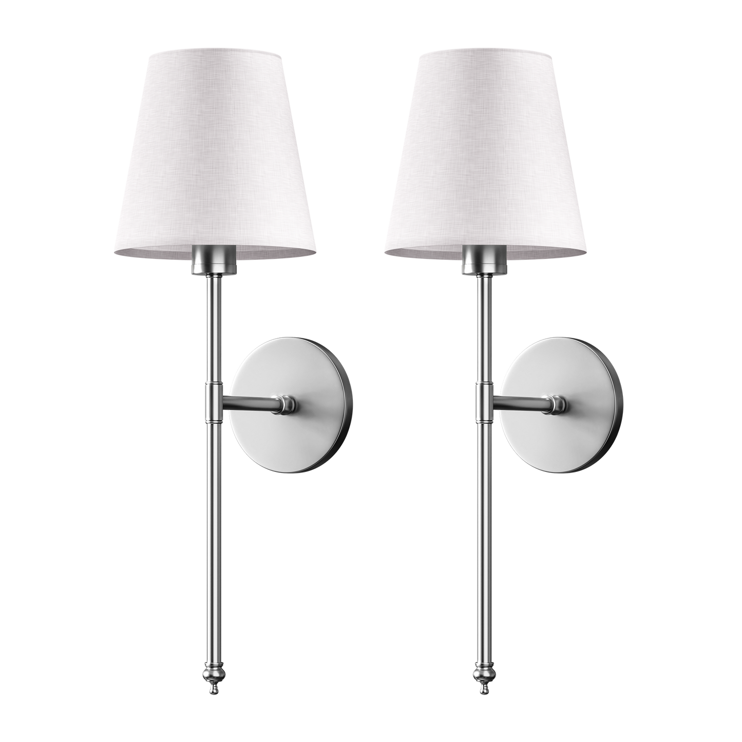 Applique Da Parete Wireless in Ottone con Paralume in Lino Ð Set di 2 per Illuminazione Elegante 9