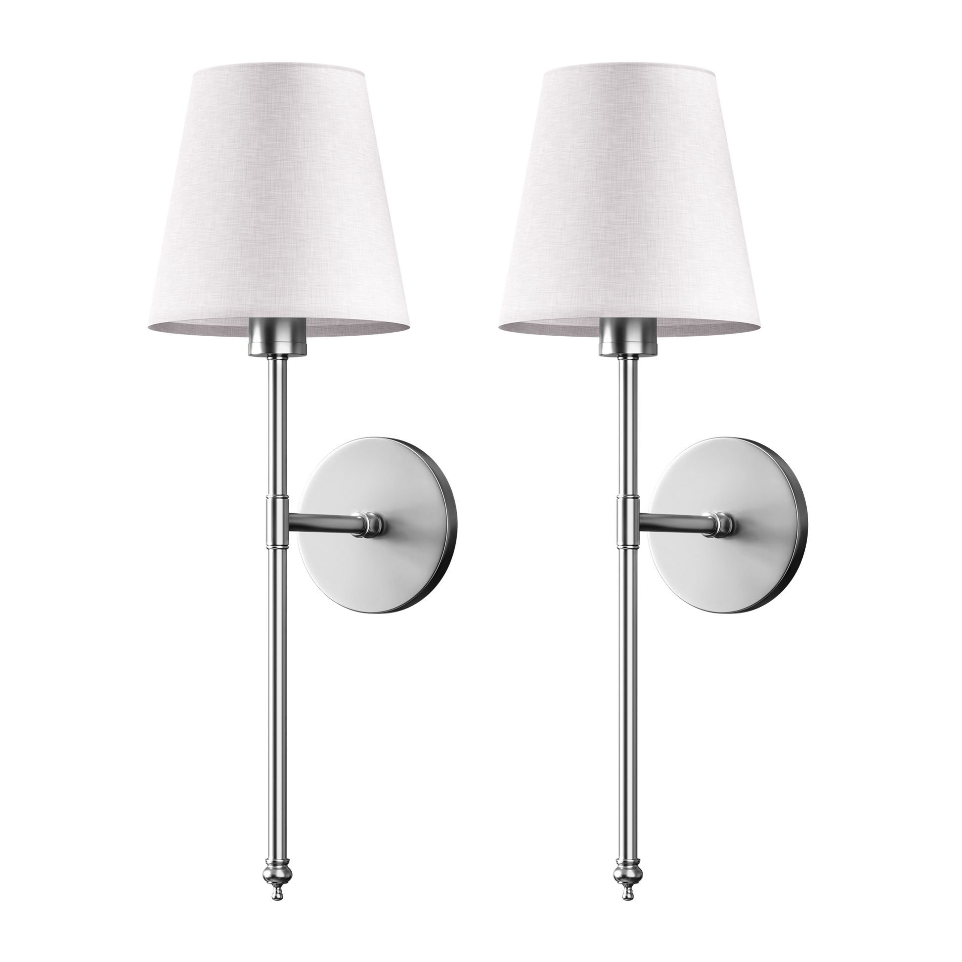 Applique Da Parete Wireless in Ottone con Paralume in Lino Ð Set di 2 per Illuminazione Elegante 9