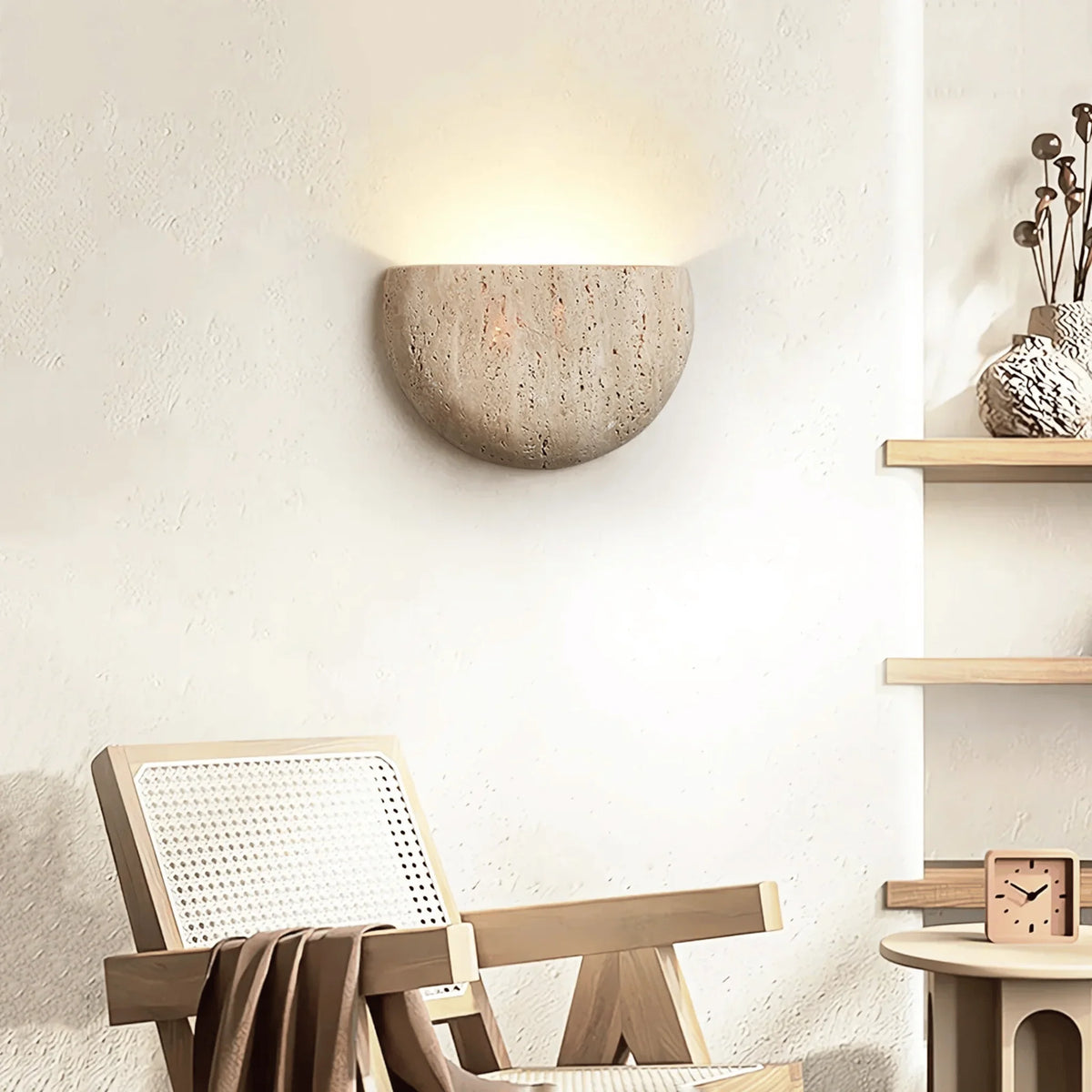 Applique da Parete Minimalista | Applique Camera da Letto in Gesso con Illuminazione Indiretta per Atmosfera Rilassante 6