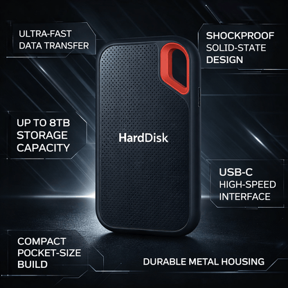 Archiviazione Portatile | Disco Rigido Esterno SSD con USB C per Trasferimenti Veloci fino a 8 TB 1