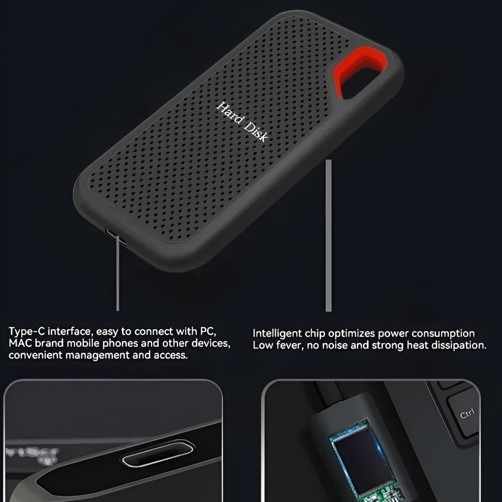 Archiviazione Portatile | Disco Rigido Esterno SSD con USB C per Trasferimenti Veloci fino a 8 TB 3