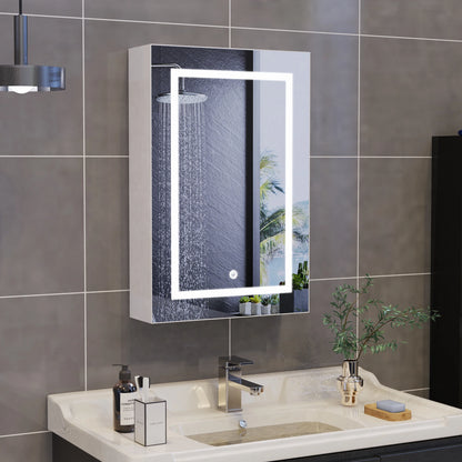 Armadietto Bagno con Specchio LED e Funzione di Memorizzazione - Design Elegante per Spazi Compatti 0