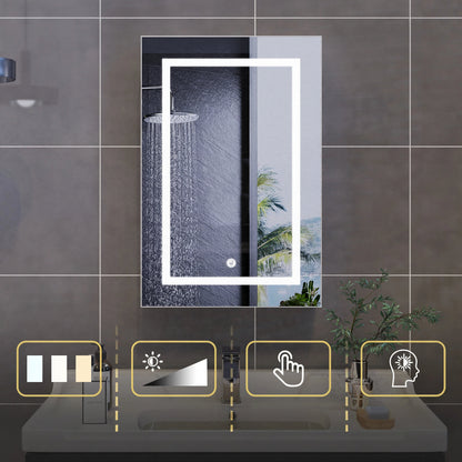 Armadietto Bagno con Specchio LED e Funzione di Memorizzazione - Design Elegante per Spazi Compatti 5