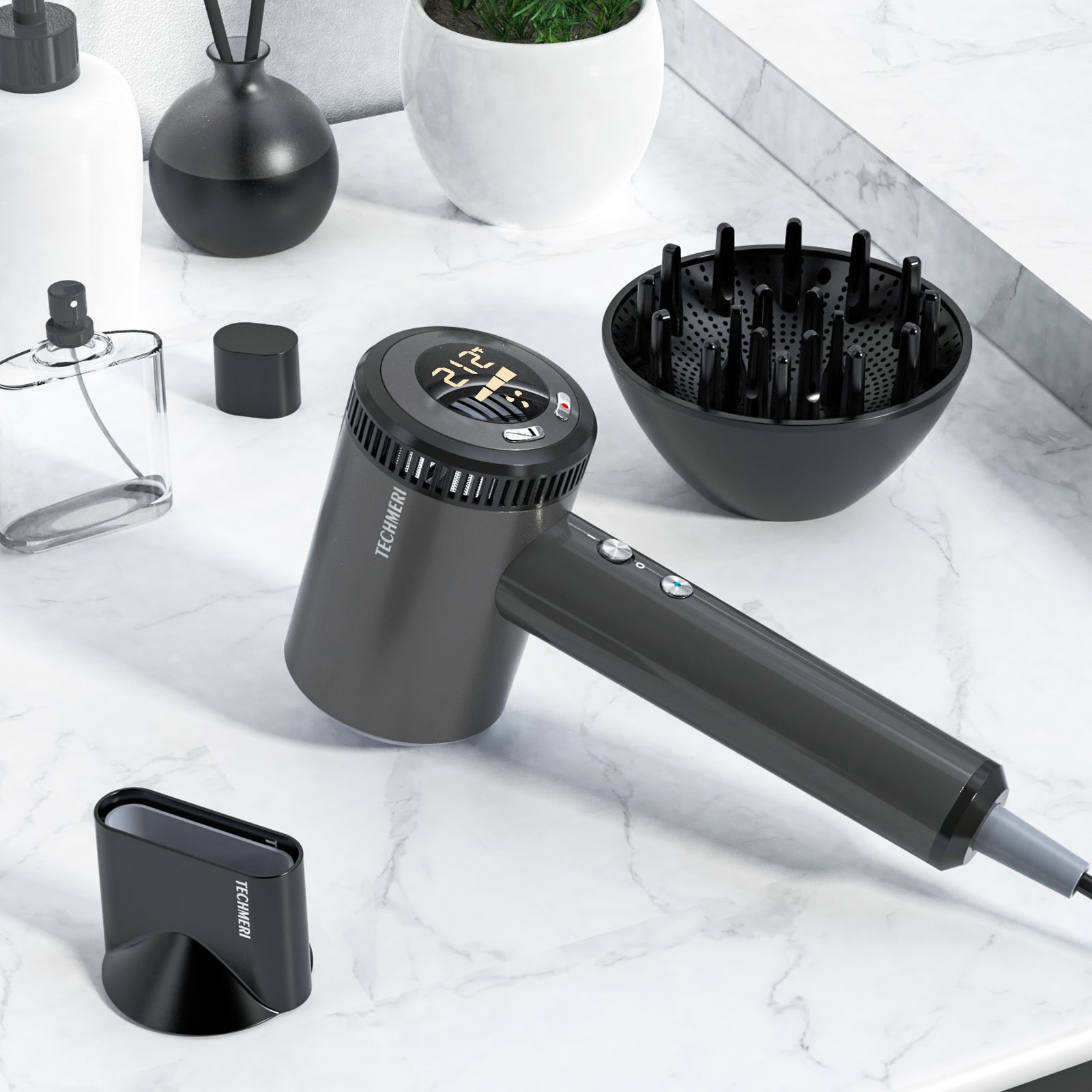 Asciugacapelli Professionale con Tecnologia a Ioni Negativi | Design Ergonomico per Risultati Lucenti e Senza Crespo 2