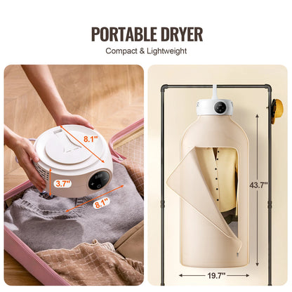 Portable Foldable Dryer with Timer and Efficient Heating | Ideal Drying for Apartments and Travel