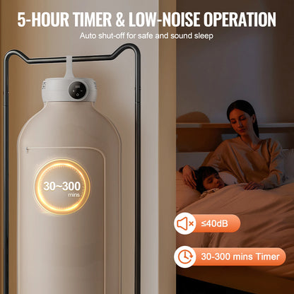 Portable Foldable Dryer with Timer and Efficient Heating | Ideal Drying for Apartments and Travel