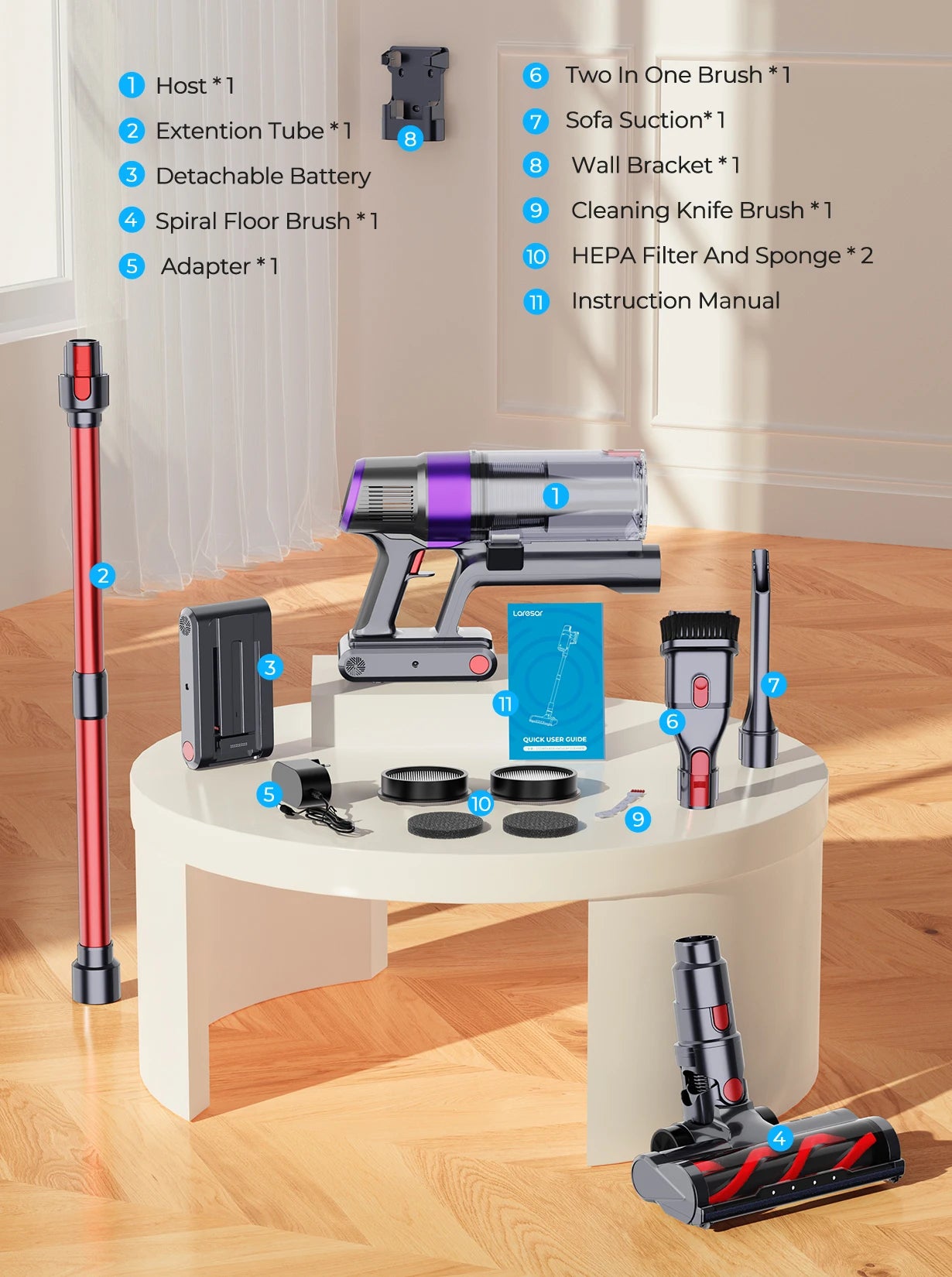 Aspirapolvere Portatile Potente con Batteria Rimovibile | Pulizia Efficiente per Auto e Casa 5