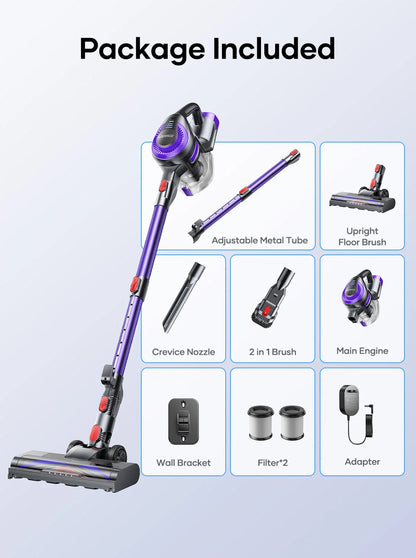 Cordless Vacuum Cleaner V10 Lite | Powerful 38000Pa Suction with Replaceable Battery | Deep Cleaning for Carpets and Floors