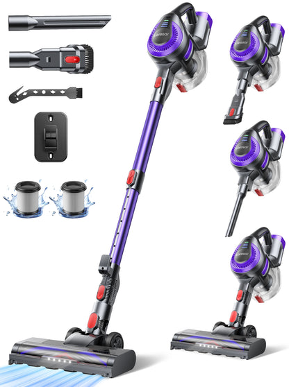 Cordless Vacuum Cleaner V10 Lite | Powerful 38000Pa Suction with Replaceable Battery | Deep Cleaning for Carpets and Floors