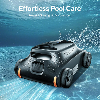 Robotic Pool Vacuum with Dual Brushless Motors | Efficient Cleaning up to 200 m² for Above Ground and In-ground Pools