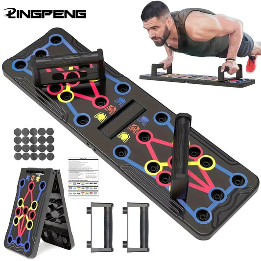 Attrezzatura Palestra | Set di Tavole Push-Up Pieghevoli con Manici Antiscivolo | Allenamento Efficace per Torace e Braccia 0