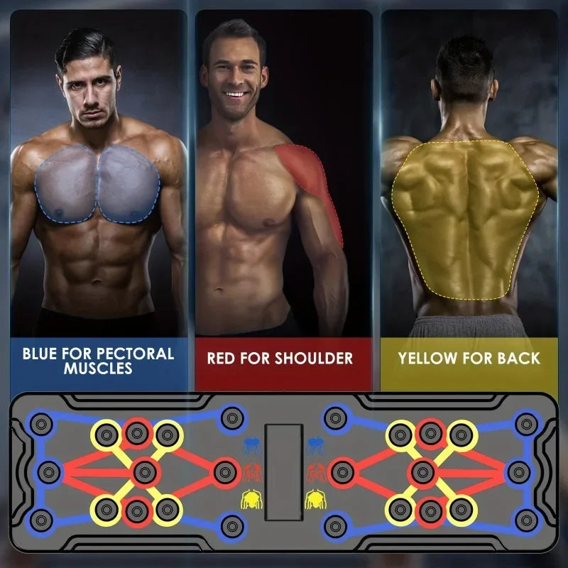 Attrezzatura Palestra | Set di Tavole Push-Up Pieghevoli con Manici Antiscivolo | Allenamento Efficace per Torace e Braccia 2