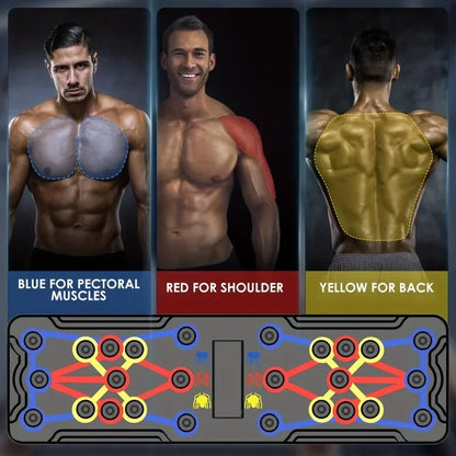 Attrezzatura Palestra | Set di Tavole Push-Up Pieghevoli con Manici Antiscivolo | Allenamento Efficace per Torace e Braccia 2