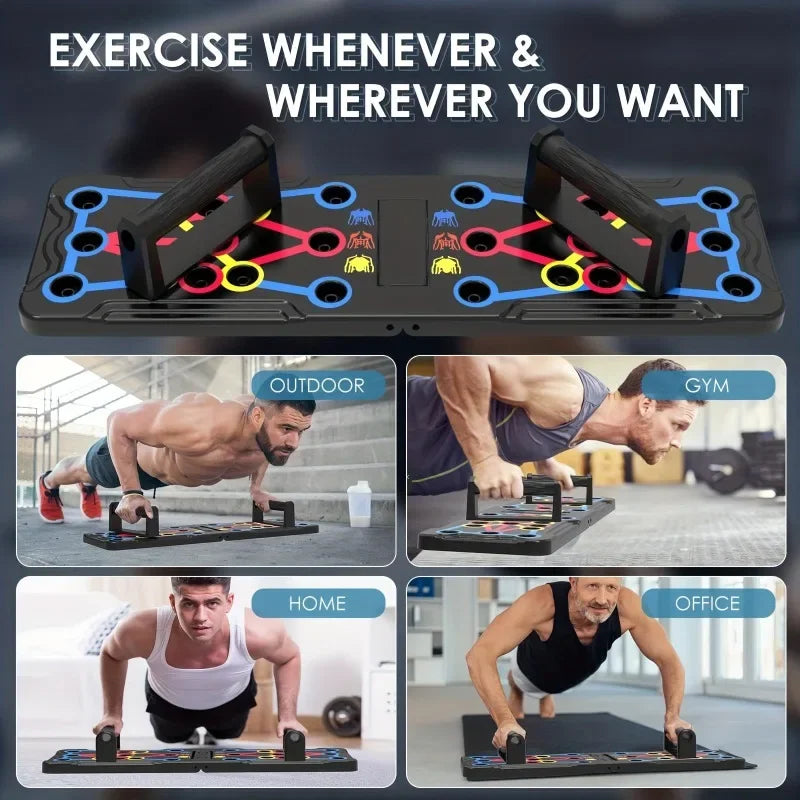 Attrezzatura Palestra | Set di Tavole Push-Up Pieghevoli con Manici Antiscivolo | Allenamento Efficace per Torace e Braccia 4