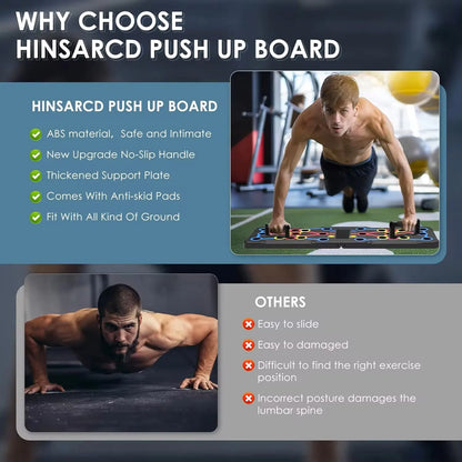 Attrezzatura Palestra | Set di Tavole Push-Up Pieghevoli con Manici Antiscivolo | Allenamento Efficace per Torace e Braccia 5
