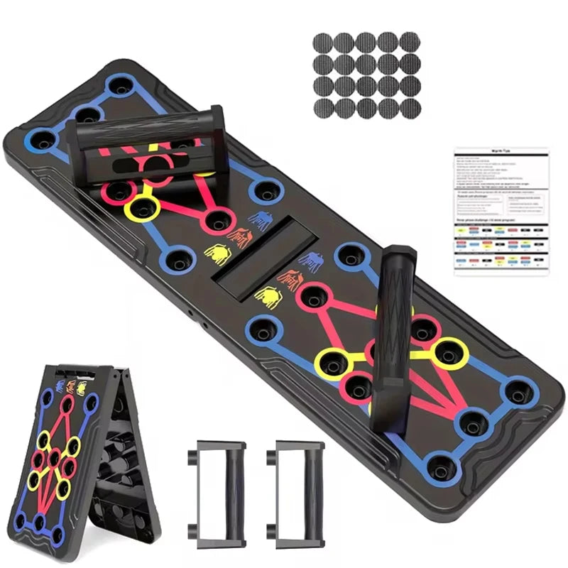 Attrezzatura Palestra | Set di Tavole Push-Up Pieghevoli con Manici Antiscivolo | Allenamento Efficace per Torace e Braccia 6