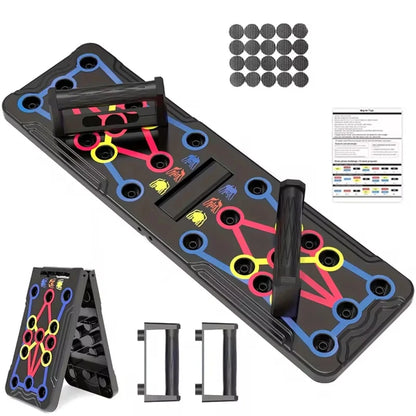 Attrezzatura Palestra | Set di Tavole Push-Up Pieghevoli con Manici Antiscivolo | Allenamento Efficace per Torace e Braccia 6