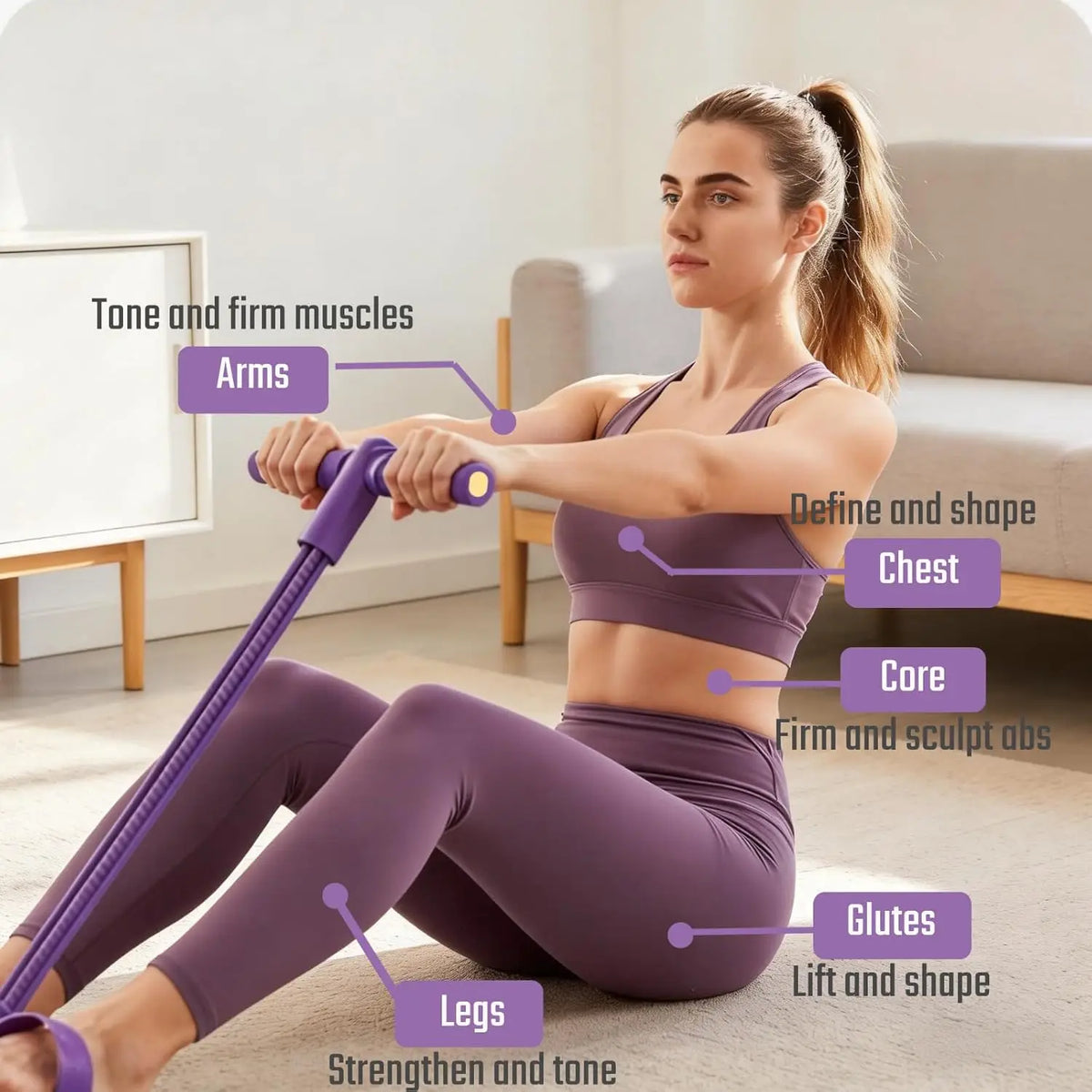 Attrezzo Fitness Multifunzionale | Pedale di Resistenza con Elastico per Allenamento Efficace | Ideale per Yoga e Forza Muscolare 1