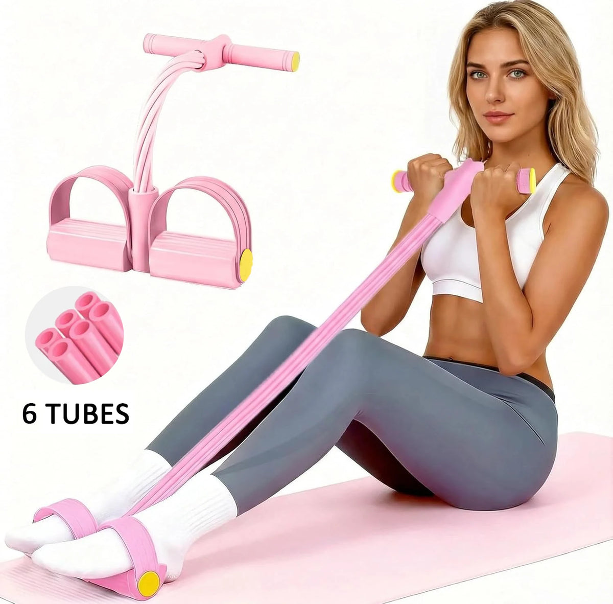 Attrezzo Fitness Multifunzionale | Pedale di Resistenza con Elastico per Allenamento Efficace | Ideale per Yoga e Forza Muscolare 7