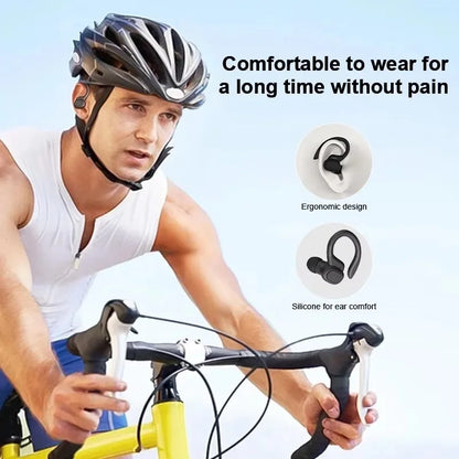 Auricolari Sportivi Wireless | HiFi Stereo con Design Impermeabile e Gancio per Orecchio | Perfetti per Allenamenti e Attività Outdoor