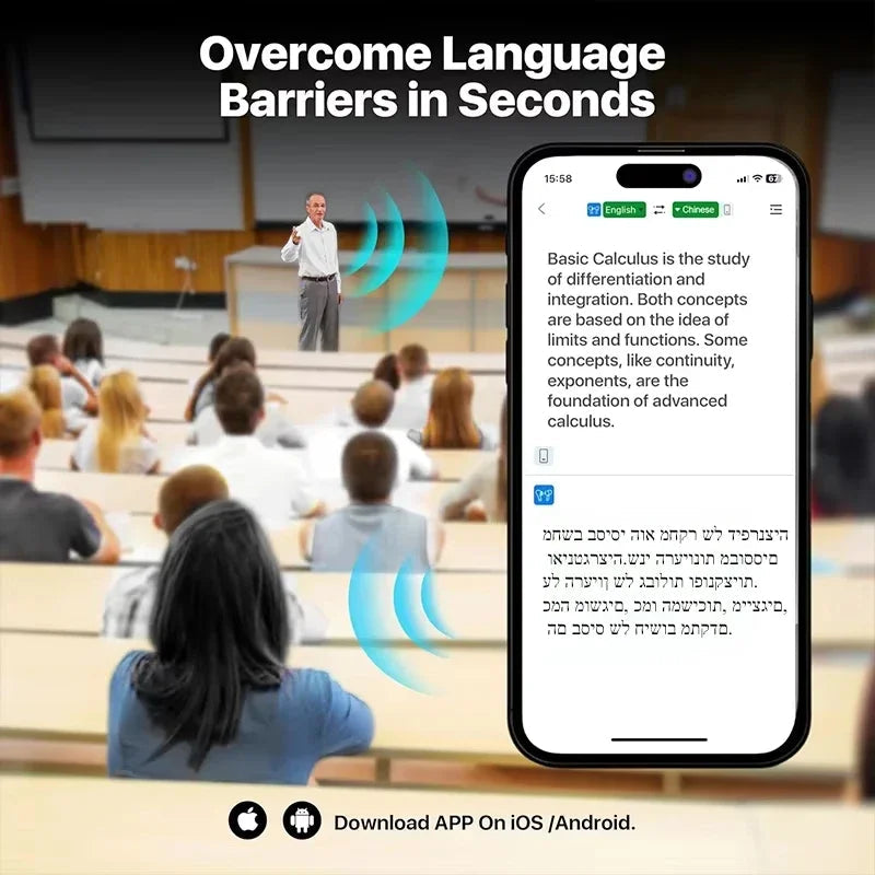 Auricolari Wireless Traduttore AI con Cancellazione del Rumore | Fino a 60 Ore di Ascolto per Comunicazioni Efficaci 2
