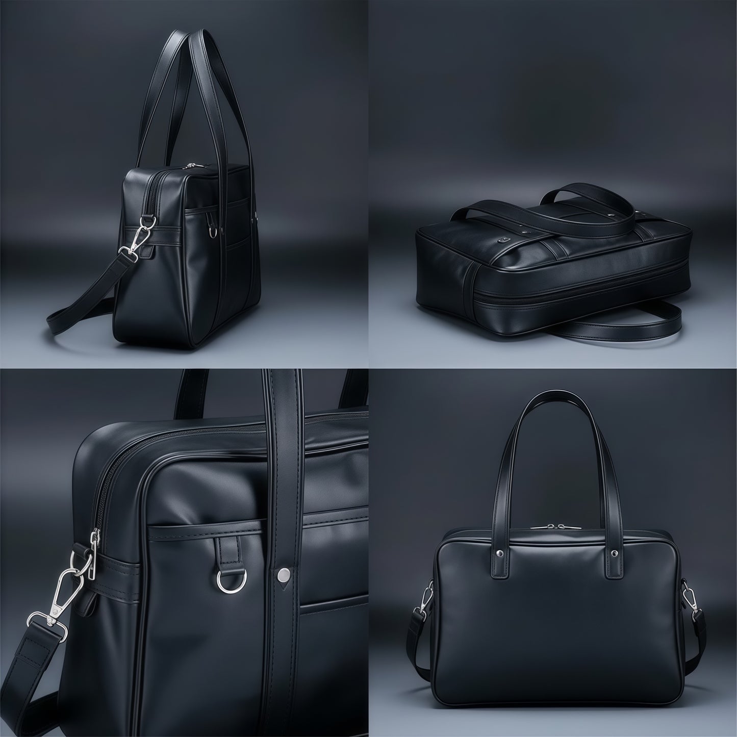 Waterproof PU Leather Student Bag