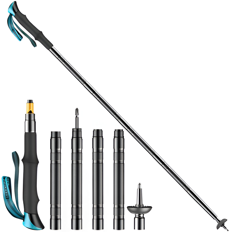 Trekking Poles | Adjustable Tactical Trekking Stick with Multi-Tool | Lightweight and Durable for Safe Adventures