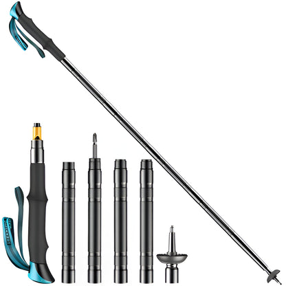 Trekking Poles | Adjustable Tactical Trekking Stick with Multi-Tool | Lightweight and Durable for Safe Adventures
