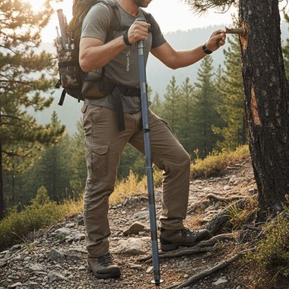 Stainless Steel Camping Poles with Ergonomic Grip | Lightweight and Adjustable for Stability and Comfort During Hikes