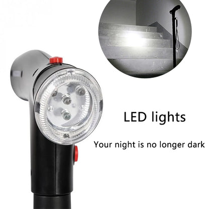 Bastone Anziani | Bastone Telescopico Pieghevole con LED e Allarme | Stabilità e Sicurezza per Passeggiate Sicure 4