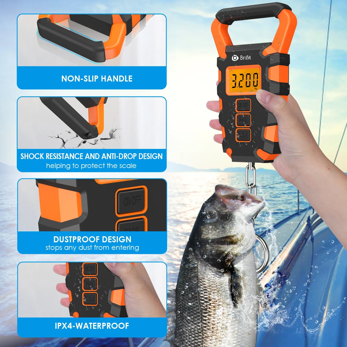 Bilancia Digitale per Pesca e Viaggio con Sensore Impermeabile | Design Compatto per Misurazioni Accurate 2