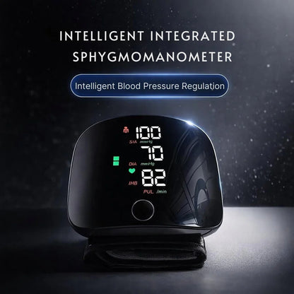 Wrist Blood Pressure Monitor | LED Touchscreen with Voice Report | Dual Memory for Easy Blood Pressure Tracking