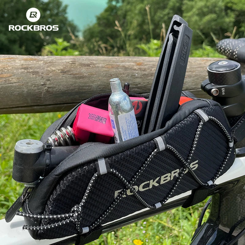 Borsa da Bici Impermeabile | Borsa Sottosella con Grande Capacità e Design Riflettente per Sicurezza Notturna 3