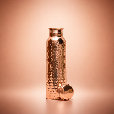 Bouteille d’eau en cuivre de 800ml au design élégant | Hydratation naturelle pour le bien-être