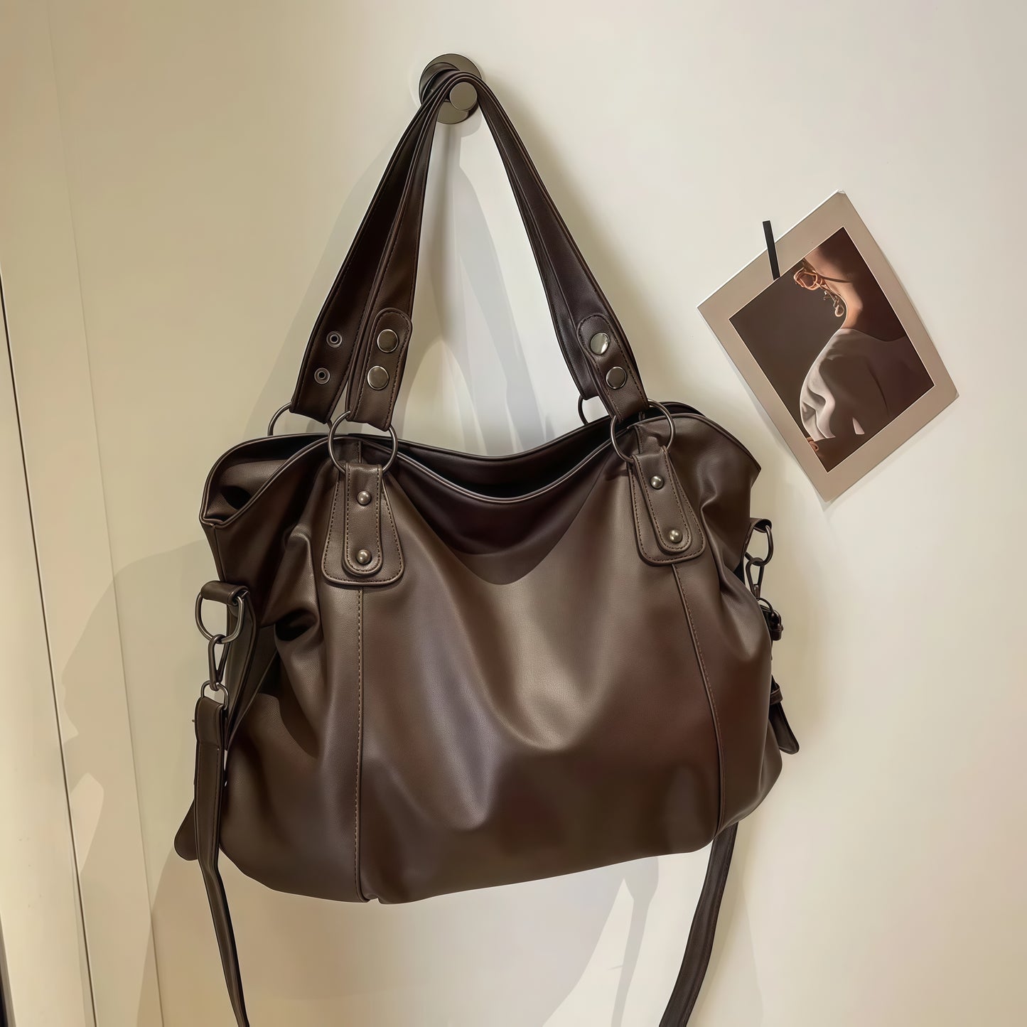 Women's Shoulder Bag with Soft Compartment