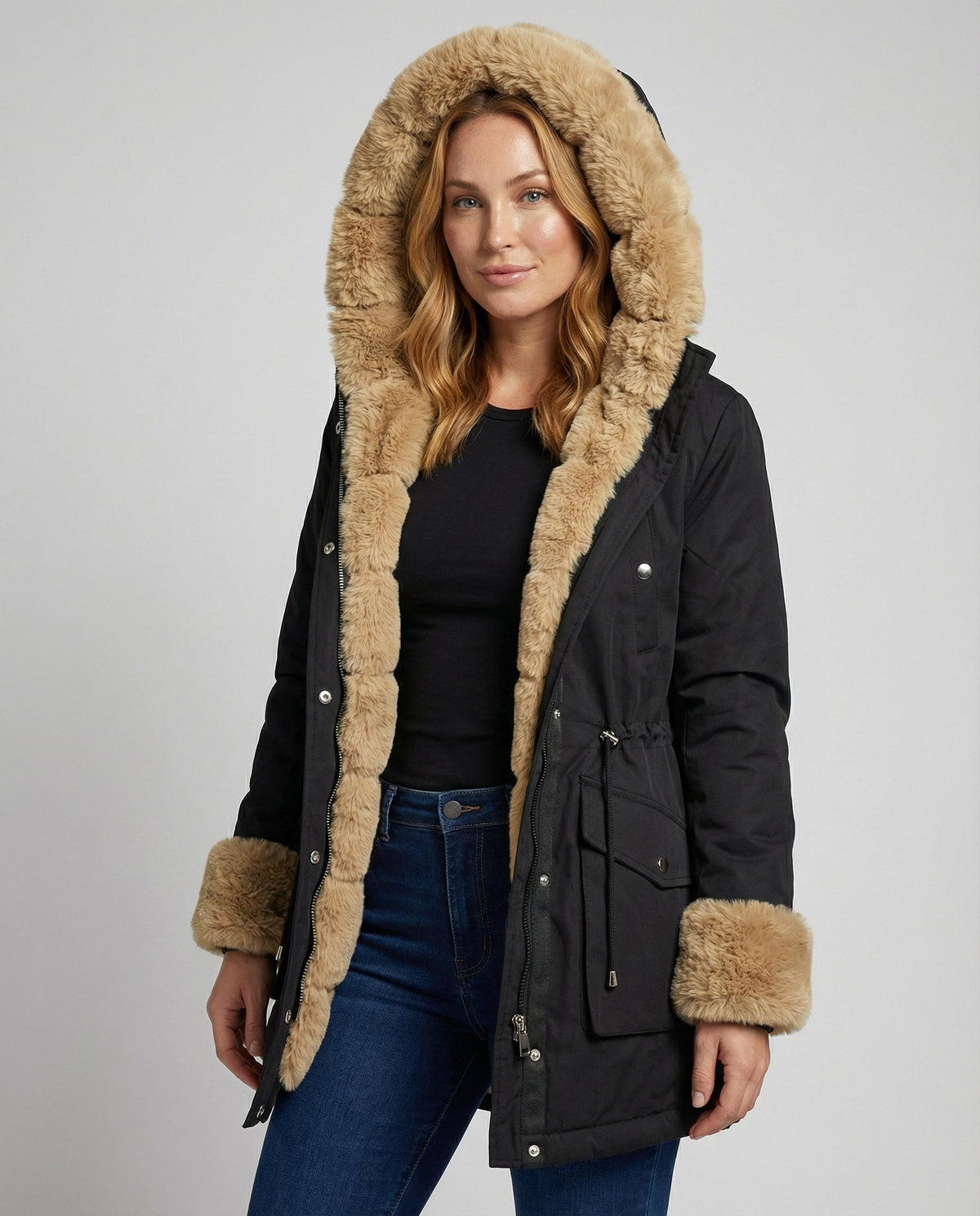 Piera | Long Women's Winter Jacket with Soft Lining and Hood - Cozy Warmth